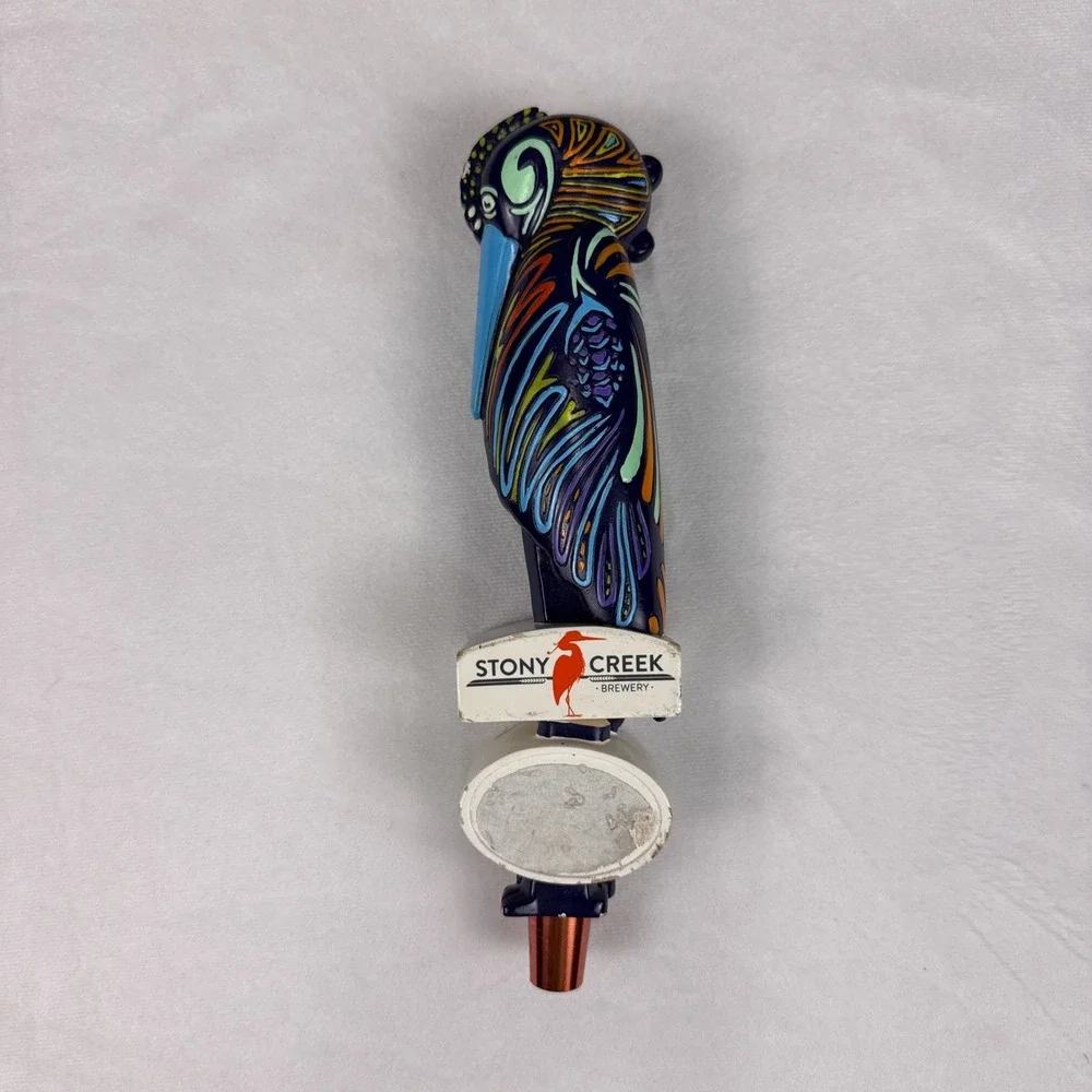 Stony Creek Brewery Beer Tap Handle Colorful Figural Bird Design 11.5 Inch